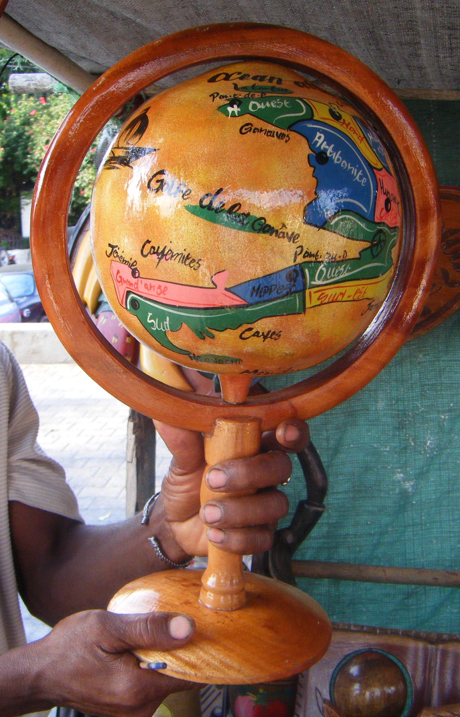 Glob Din Lemn Cu Harta Haiti Originale Home Decor 124 00 Lei